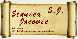 Stanica Jačović vizit kartica